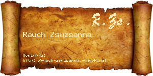 Rauch Zsuzsanna névjegykártya